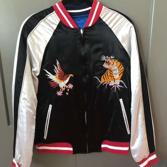 Topshop Embroidered Bomber - Picture 3 of 7